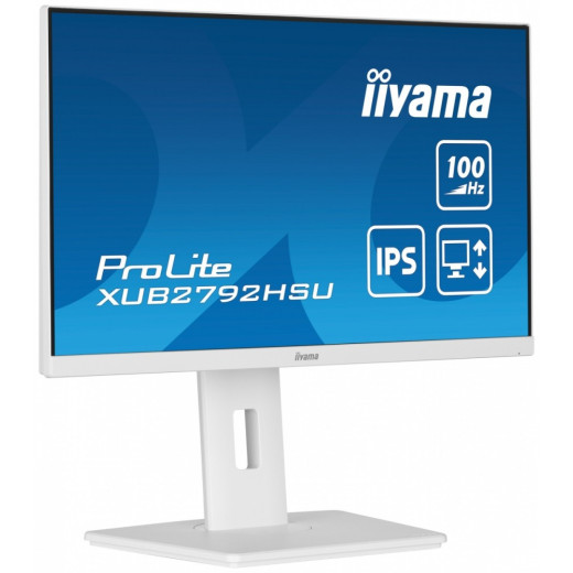 IIYAMA Monitor 27 cali ProLite XUB2792HSU-W6 IPS,HDMI,DP,100Hz,SLIM,4xUSB3.2,PIVOT, HAS(150mm),2x2W