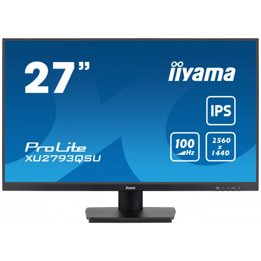 IIYAMA Monitor 27 cali ProLite XU2793QSU-B6 IPS,QHD,100Hz,HDMI,DP,2x2W,2xUSB(3.2), FreeSync