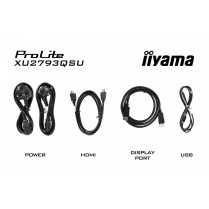 IIYAMA Monitor 27 cali ProLite XU2793QSU-B6 IPS,QHD,100Hz,HDMI,DP,2x2W,2xUSB(3.2), FreeSync