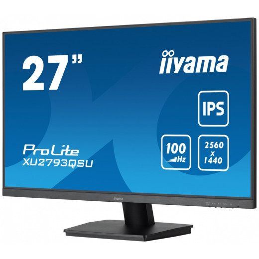 IIYAMA Monitor 27 cali ProLite XU2793QSU-B6 IPS,QHD,100Hz,HDMI,DP,2x2W,2xUSB(3.2), FreeSync