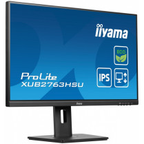 IIYAMA Monitor 27 cali ProLite XUB2763HSU-B1 IPS,100HZ,ECO,3ms,SLIM,HDMI,DP,2x USB3.22x2W,HAS(150mm),TCO,EPEAT