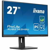 IIYAMA Monitor 27 cali ProLite XUB2763HSU-B1 IPS,100HZ,ECO,3ms,SLIM,HDMI,DP,2x USB3.22x2W,HAS(150mm),TCO,EPEAT