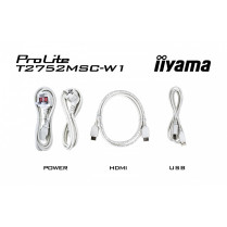 IIYAMA Monitor 27 cali T2752MSC-W1 10 PKT. POJ,IPS,HDMI,DP,2x2USB(3.2),2x1W400cd/m2,7H