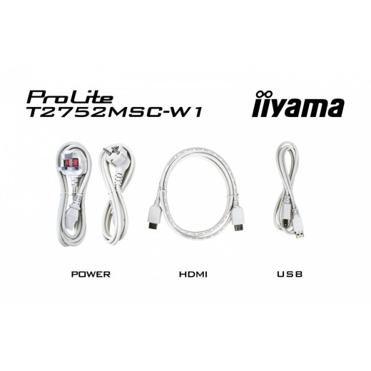 IIYAMA Monitor 27 cali T2752MSC-W1 10 PKT. POJ,IPS,HDMI,DP,2x2USB(3.2),2x1W400cd/m2,7H
