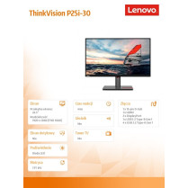 Lenovo Monitor 24.5 cala ThinkVision P25i-30 FHD 63F4MAT1EU