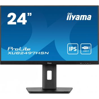 IIYAMA Monitor 24 cale XUB2497HSN-B1 IPS,USB-C Dock,HDMI,DP