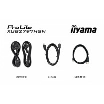 IIYAMA Monitor 27 cali XUB2797HSN-B1 IPS,FHD,USB-C Dock,HAS