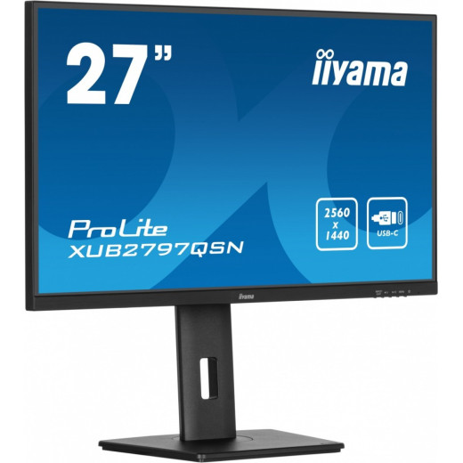 IIYAMA Monitor 27 cali XUB2797QSN-B1 IPS,QHD,USB-c Dock,HDMI