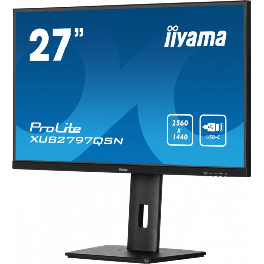 IIYAMA Monitor 27 cali XUB2797QSN-B1 IPS,QHD,USB-c Dock,HDMI