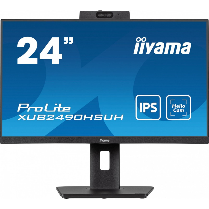 IIYAMA Monitor 24 cale XUB2490HSUH-B1 IPS,FHD,CAM,MIC,HDMI,DP,3xUSB(3.2), 100Hz,250cd,4ms,ADAPTIVE SYNC,FlickerFree,2x2W,WINDOWS