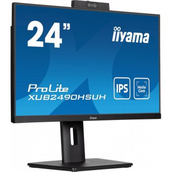 IIYAMA Monitor 24 cale XUB2490HSUH-B1 IPS,FHD,CAM,MIC,HDMI,DP,3xUSB(3.2), 100Hz,250cd,4ms,ADAPTIVE SYNC,FlickerFree,2x2W,WINDOWS