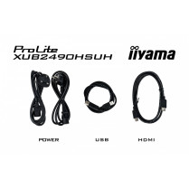 IIYAMA Monitor 24 cale XUB2490HSUH-B1 IPS,FHD,CAM,MIC,HDMI,DP,3xUSB(3.2), 100Hz,250cd,4ms,ADAPTIVE SYNC,FlickerFree,2x2W,WINDOWS