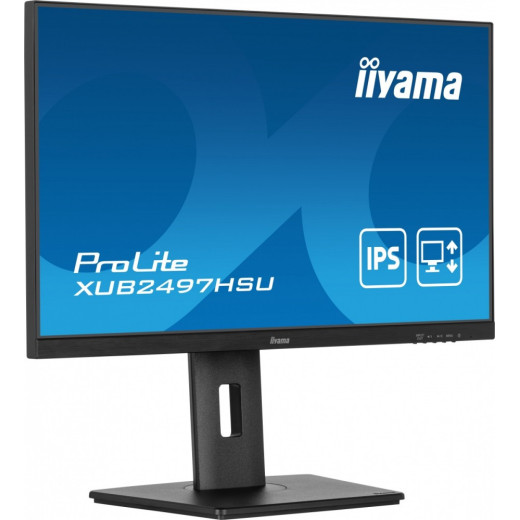 IIYAMA Monitor 24 cale XUB2497HSU-B1 IPS.HDMI.DP.2x2W.2xUSB(2.0).HAS(150mm). 250cd.1ms.100Hz