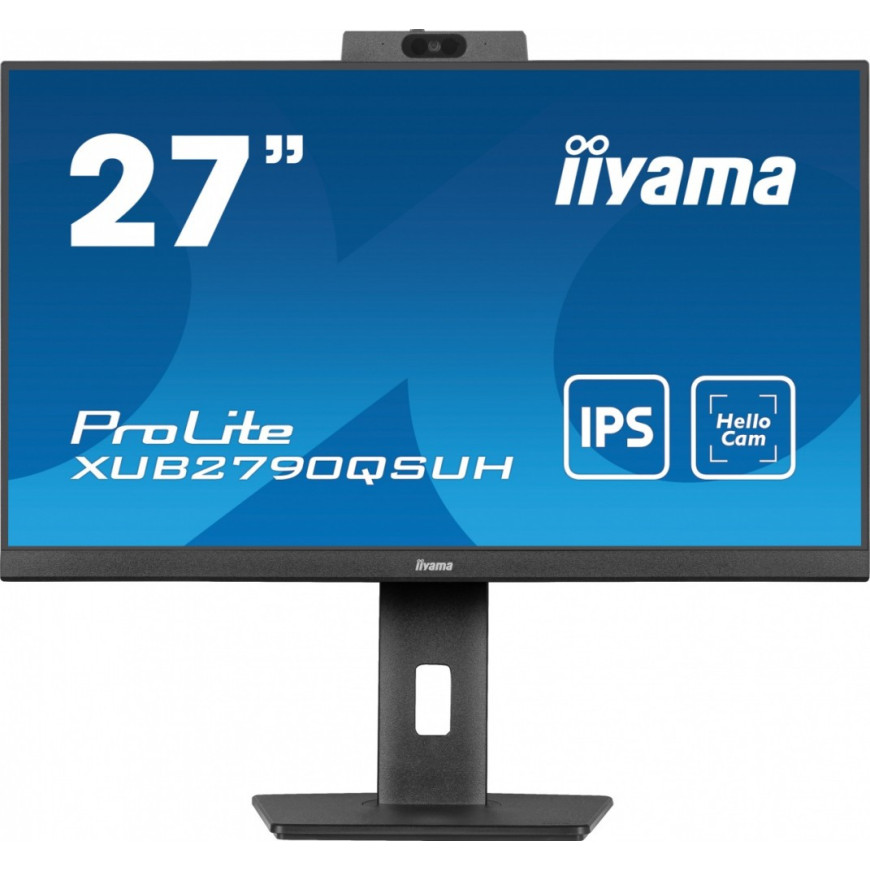 IIYAMA Monitor 27 cali XUB2790QSUH-B1 IPS,QHD,CAM,MIC,HDMI,DP,3xUSB(3.2), 100Hz,ADAPTIVE SYNC,FlickerFree,2x2W,WINDOWS HELLO