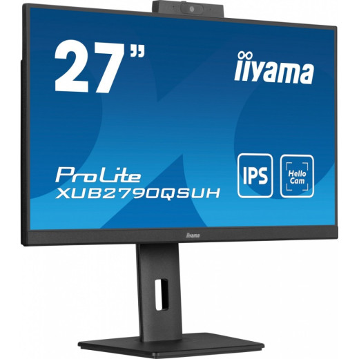IIYAMA Monitor 27 cali XUB2790QSUH-B1 IPS,QHD,CAM,MIC,HDMI,DP,3xUSB(3.2), 100Hz,ADAPTIVE SYNC,FlickerFree,2x2W,WINDOWS HELLO