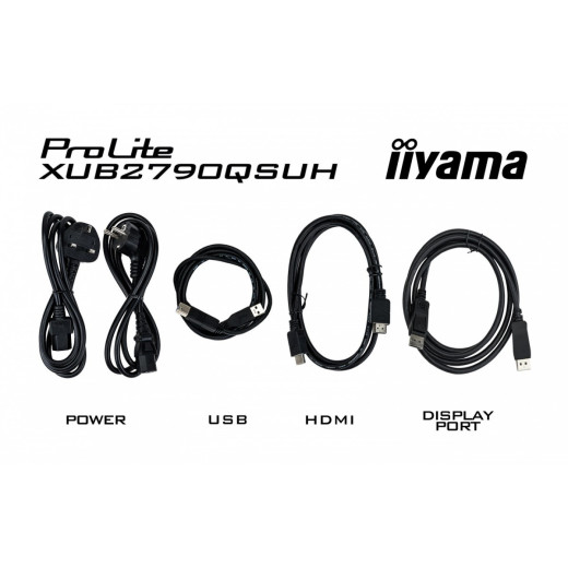 IIYAMA Monitor 27 cali XUB2790QSUH-B1 IPS,QHD,CAM,MIC,HDMI,DP,3xUSB(3.2), 100Hz,ADAPTIVE SYNC,FlickerFree,2x2W,WINDOWS HELLO