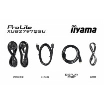 IIYAMA Monitor 27 cali XUB2797QSU-B1 IPS,HDMI,DP,100Hz,QHD,HAS(150mm),1ms, 2xUSB(3.2),2x2W,ADAPTIVE SYNC,FlickerFree