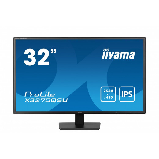 IIYAMA Monitor 32 cale X3270QSU-B1 IPS,WQHD,HDMI,DP,100Hz,250cd,3ms,2x2W, 3xUSB(3.2),FlickerFree,VESA
