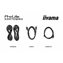 IIYAMA Monitor 32 cale X3270QSU-B1 IPS,WQHD,HDMI,DP,100Hz,250cd,3ms,2x2W, 3xUSB(3.2),FlickerFree,VESA