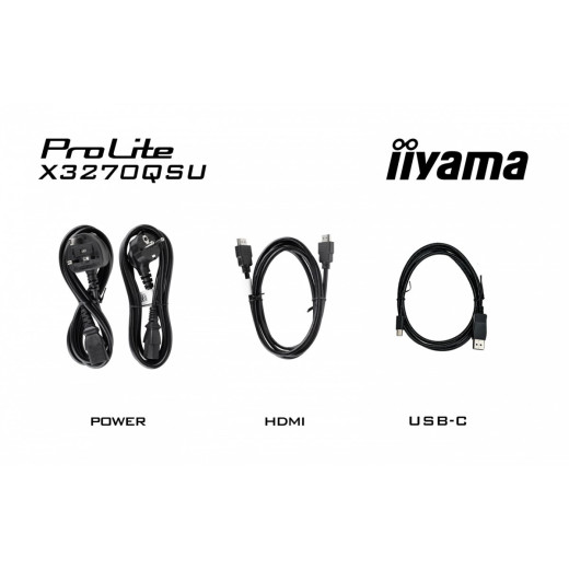 IIYAMA Monitor 32 cale X3270QSU-B1 IPS,WQHD,HDMI,DP,100Hz,250cd,3ms,2x2W, 3xUSB(3.2),FlickerFree,VESA