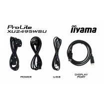 IIYAMA Monitor 24 cale XU2495WSU-B7 IPS,16:10,300cd,4ms,HDMI,DP,3xUSB(3.2), 1xUSB-c,2x2W,FlickerFree