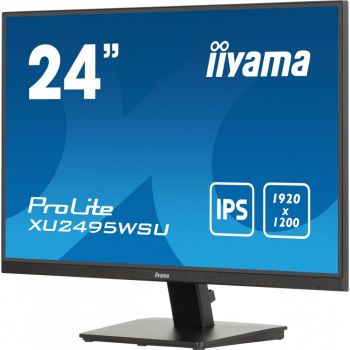 IIYAMA Monitor 24 cale XU2495WSU-B7 IPS,16:10,300cd,4ms,HDMI,DP,3xUSB(3.2), 1xUSB-c,2x2W,FlickerFree