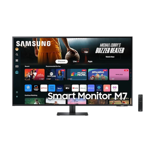 Samsung Monitor 43 cale SMART M70D VA 3840x2160 UHD 16:9 2xHDMI 3xUSB 2.0 1xUSB-C (65W) 4ms 60Hz WiFi/BT głośniki płaski 2Yd2d