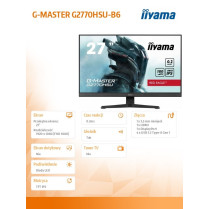 IIYAMA Monitor 27 cali G2770HSU-B6 0.2ms,IPS,DP,HDMI,180Hz