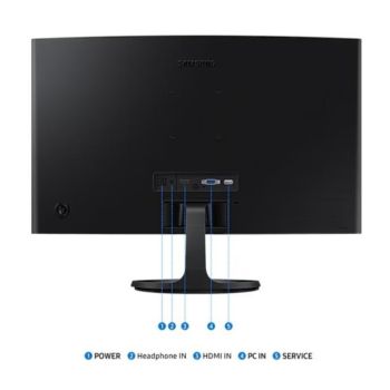 Samsung Monitor 27 cali S36GD VA 1920x1080 FHD 16:9 1xD-sub 1xHDMI 4 ms 100Hz zakrzywiony 1800R 2Yd2d (LS27D360GAUXEN)