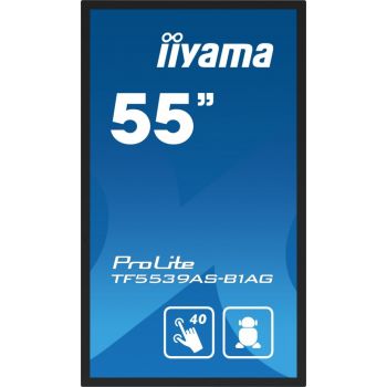 IIYAMA Monitor 55 cali TF5539AS-B1AG,IPS,4K,HDMIx2,DP,RJ45,3xUSB,2x10W, ANDROID,24/7,IP65