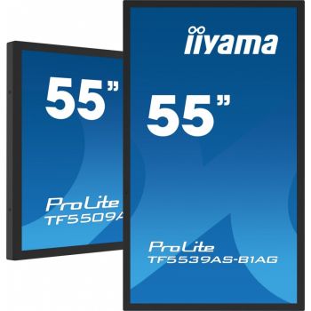 IIYAMA Monitor 55 cali TF5539AS-B1AG,IPS,4K,HDMIx2,DP,RJ45,3xUSB,2x10W, ANDROID,24/7,IP65