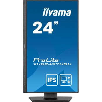 IIYAMA Monitor 24 cale XUB2497HSU-B2 IPS, HDMI, DP, 2x2W, 2xUSB, Pivot, HAS(150mm)