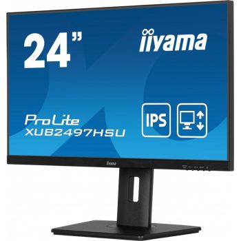 IIYAMA Monitor 24 cale XUB2497HSU-B2 IPS, HDMI, DP, 2x2W, 2xUSB, Pivot, HAS(150mm)