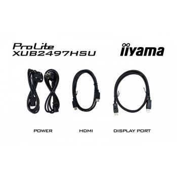 IIYAMA Monitor 24 cale XUB2497HSU-B2 IPS, HDMI, DP, 2x2W, 2xUSB, Pivot, HAS(150mm)