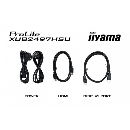 IIYAMA Monitor 24 cale XUB2497HSU-W2 IPS, HDMI, DP, 2x2W, 2xUSB, Pivot, HAS(150mm)