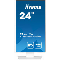 IIYAMA Monitor 24 cale XUB2497HSN-W2 IPS, USB-C Dock, HDMI, DP, 300cd, Pivot, HAS, biały