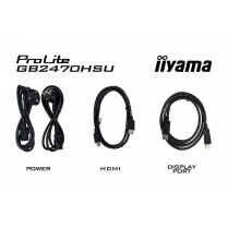 IIYAMA Monitor 24 cale GB2470HSU-W6 0.2ms, IPS, DP, HDMI, 180Hz, 300cd