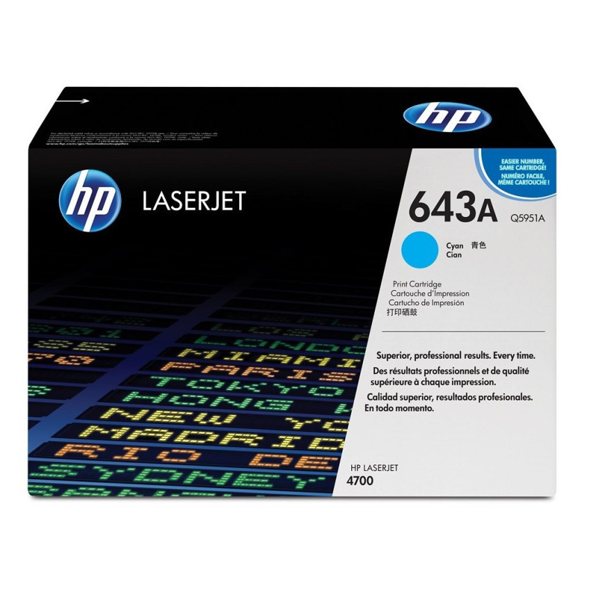 HP Toner nr 643A Q5951A Cyan 10K