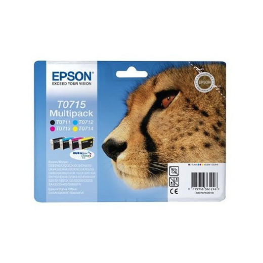 Epson Tusz Stylus D78 T0715 CMYK 4pack 7,4ml + 3x5,5ml