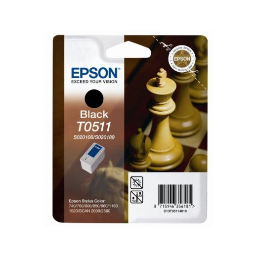 Epson Tusz Stylus Color 740 T0511 Black 900 stron
