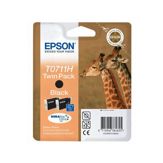 Epson Tusz Stylus D78 T0711H Black 2pack 2x11,1ml