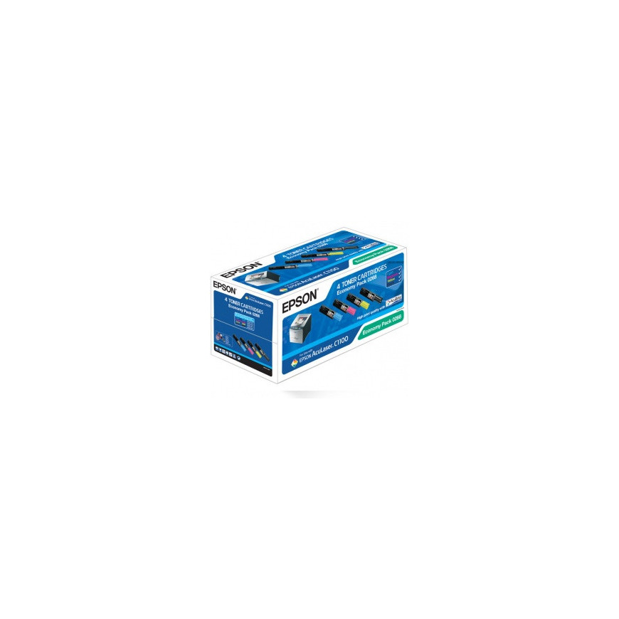 Epson Toner AcuLaser C1100 S050268 CMYK 4pack, Bk - 4K + 3x 1,5K