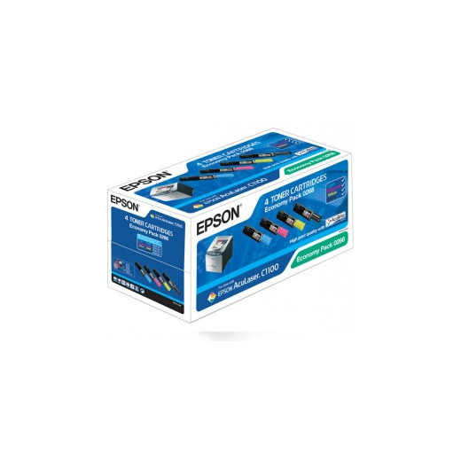 Epson Toner AcuLaser C1100 S050268 CMYK 4pack, Bk - 4K + 3x 1,5K