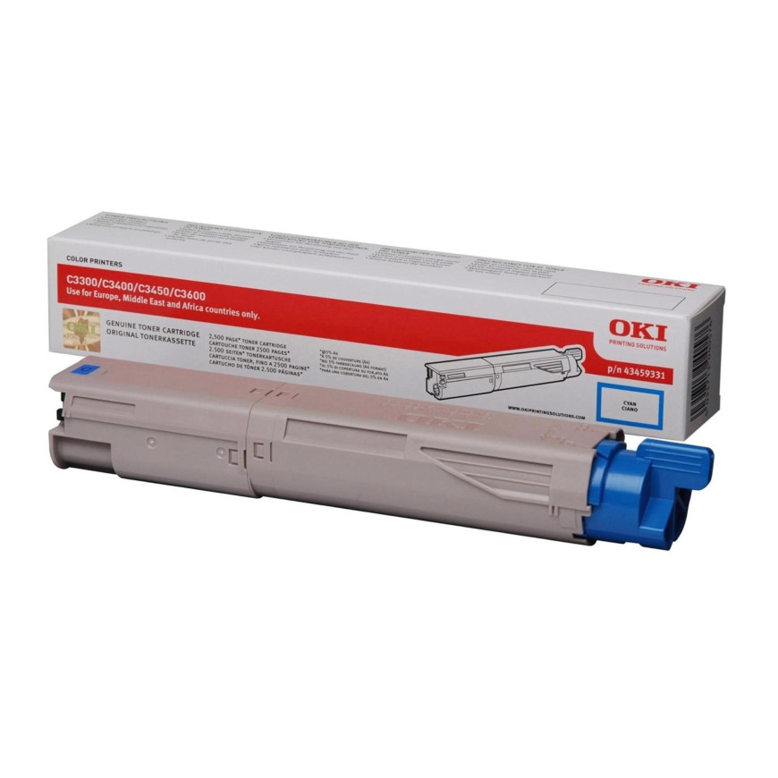 OKI Toner C3300/3400/3450 Cyan 43459331 2,5K