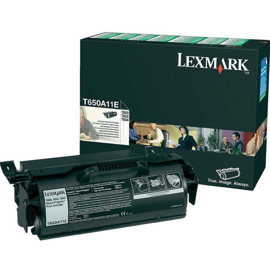 Lexmark Toner T650 T650A11E Black 7K T650dn, T650dtn, T650n, T652dn, T652dtn,