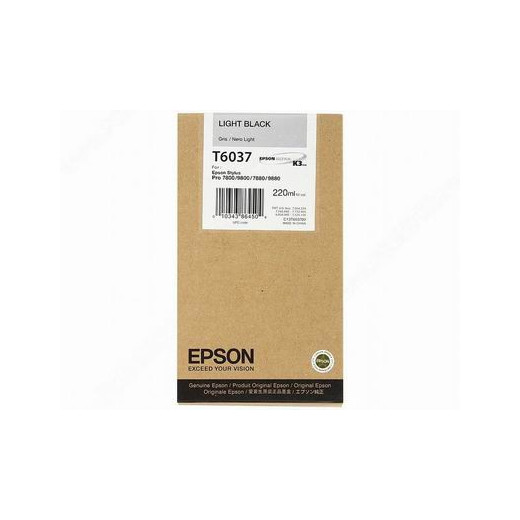 Epson Tusz Pro7800/7880 T6037 Light Black 220 ml
