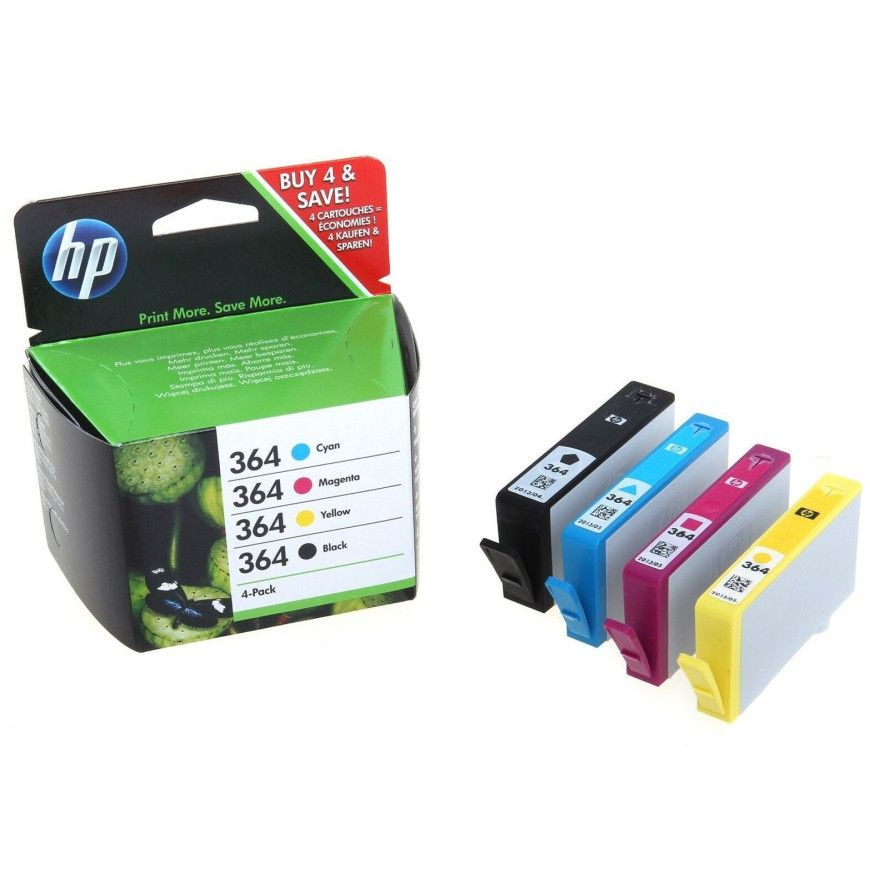 HP Tusz nr 364 SD534EE 4pack black 6ml, c/m/y - 3ml
