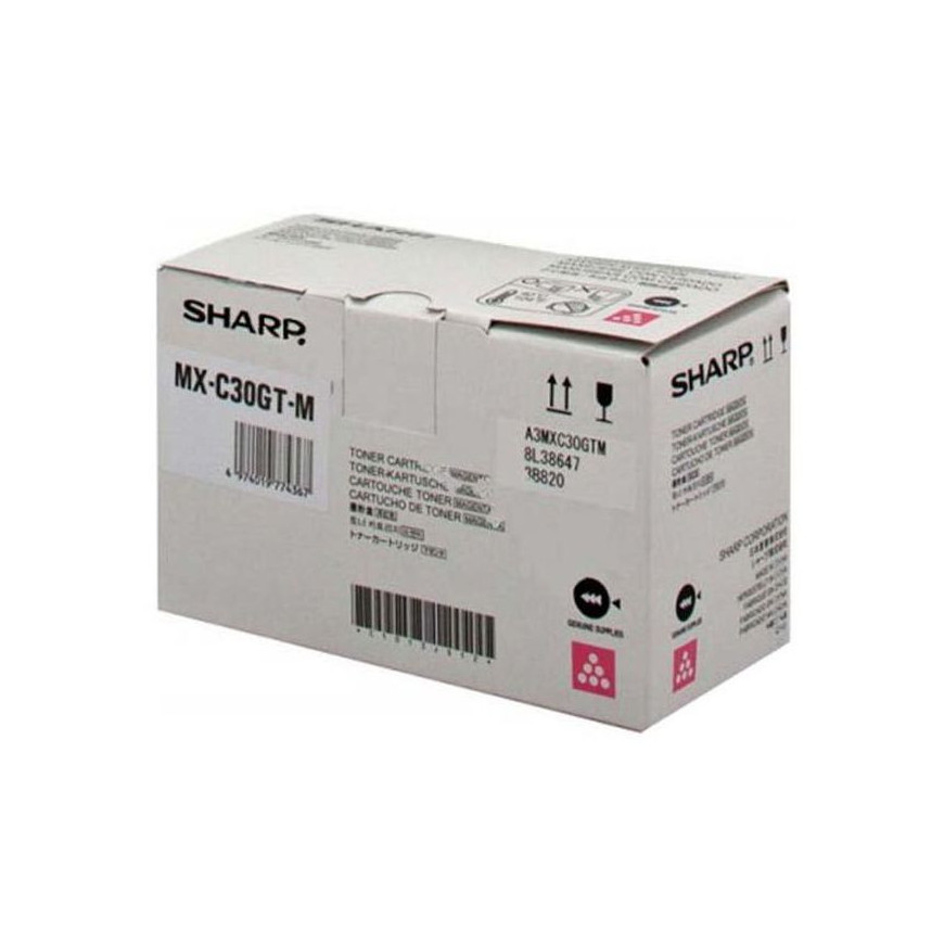 Sharp Toner MX-C30GTM Magenta 6K MX-C250F, MX-C250fe, MX-C300P, MX-C300W,