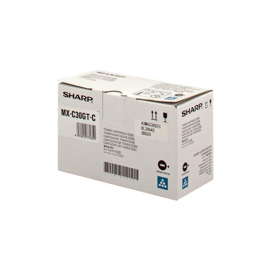 Sharp Toner MX-C30GTC Cyan 6K MX-C250F, MX-C250fe, MX-C300P, MX-C300W,