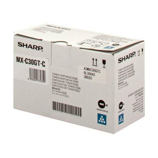 Sharp Toner MX-C30GTC Cyan 6K MX-C250F, MX-C250fe, MX-C300P, MX-C300W,